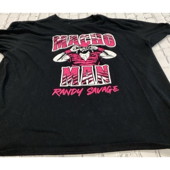 WWE T-Shirt Men's Size 2XL Color Balck Pink Macho Man Randy Savage - Picture 1 of 5